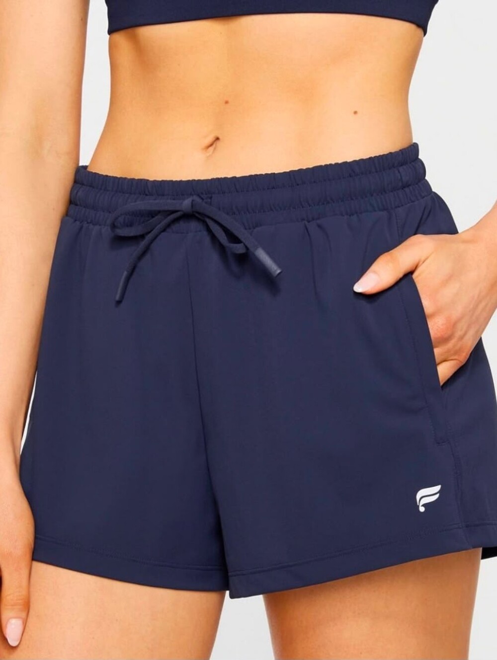 NWT FABLETICS NAVY ALL DAY SHORT Zip POCKET RECyCLED, ANTISTINK  size XXL/1X